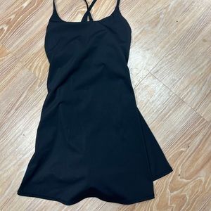 Medium Black Halara activity dress with shorts and bra